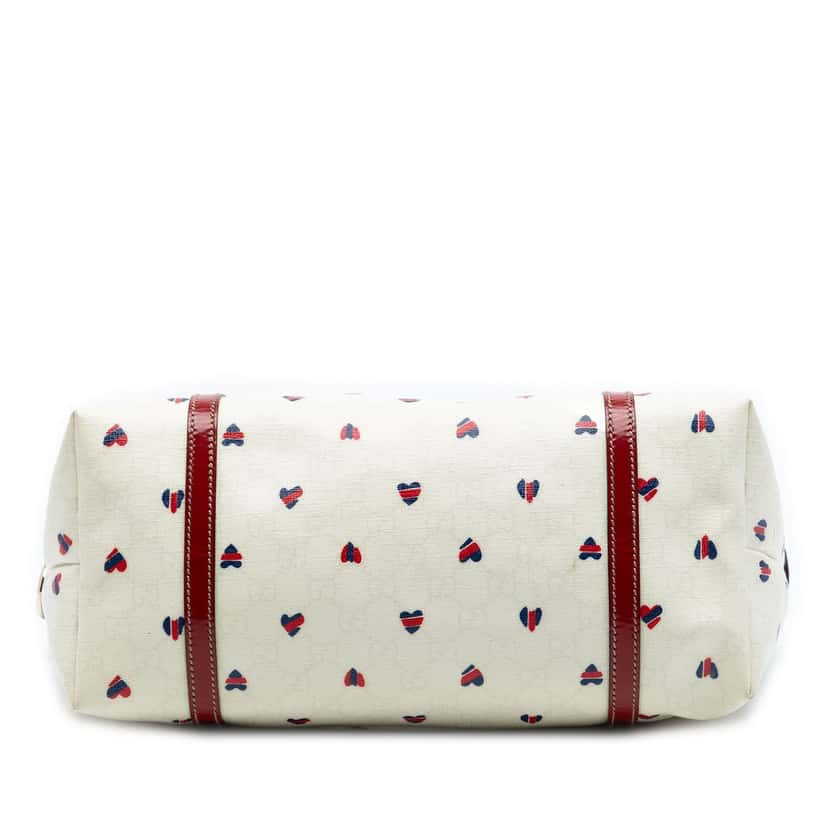 Gucci Medium GG Supreme Hearts Joy Tote White Very good condition - Inside View