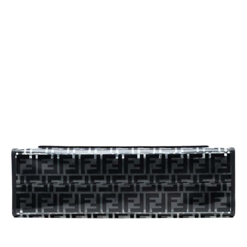 Fendi Medium FF PVC and Vitello Century Runaway Shopper Tote Black Plastic Very good condition - Inside View