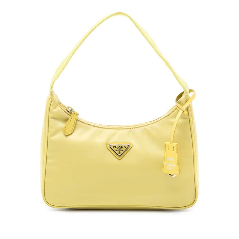 Prada Mini Tessuto Re Edition 2000 Shoulder Bag Yellow Very good condition - Front View