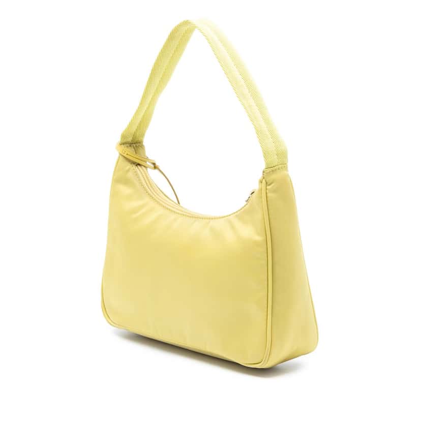 Prada Mini Tessuto Re Edition 2000 Shoulder Bag Yellow Very good condition - Back View