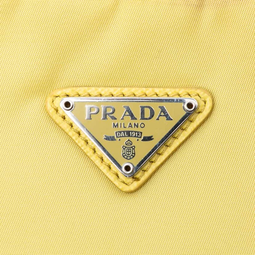 Prada Mini Tessuto Re Edition 2000 Shoulder Bag Yellow Very good condition - Box View
