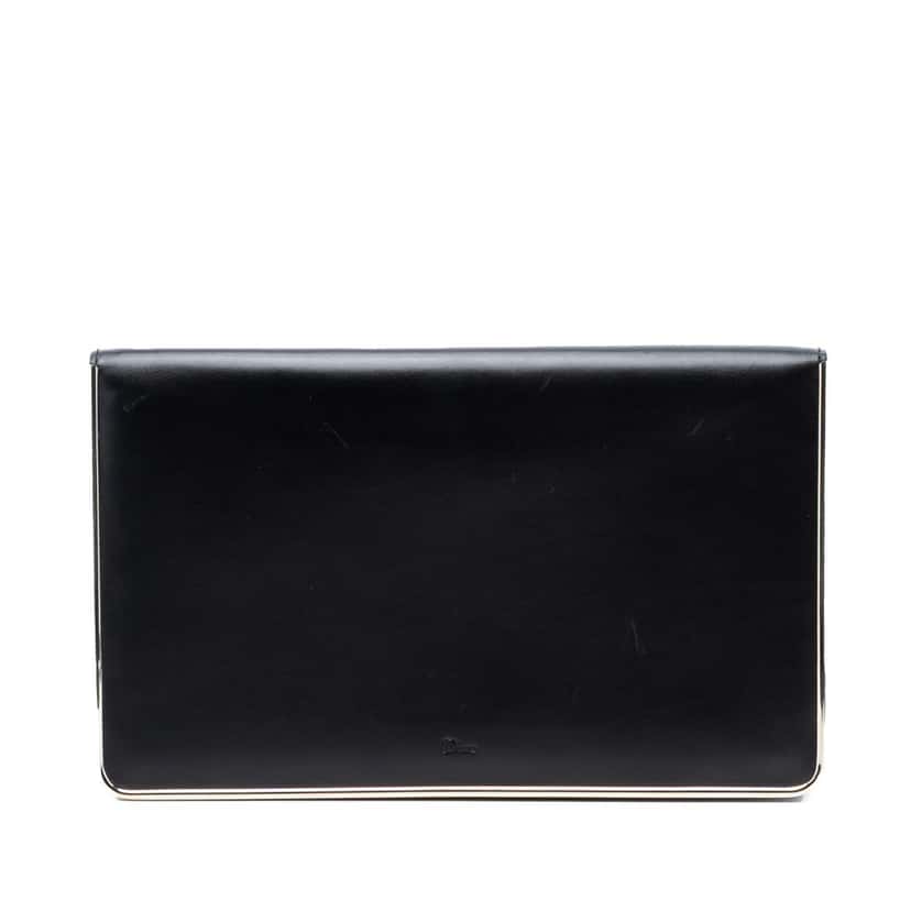 Dior Metal Trimmed Smooth Calfskin Clutch