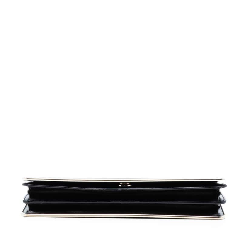 Dior Metal Trimmed Smooth Calfskin Clutch Black Leather Very good condition - Inside View