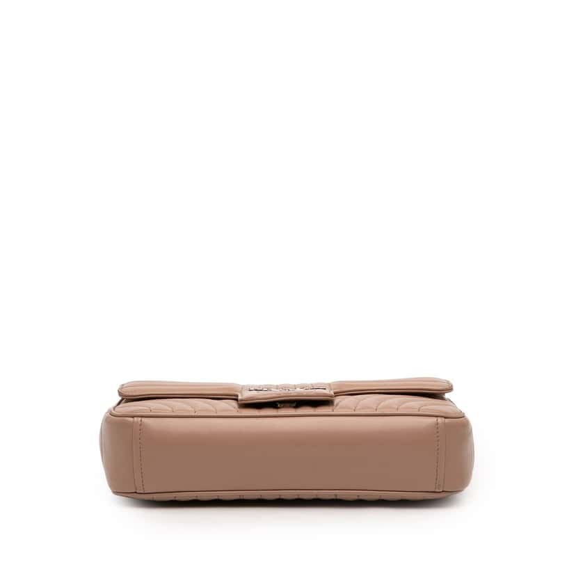 Prada Medium Soft Calf Impunture Diagramme Bag Beige Leather Good condition - Inside View