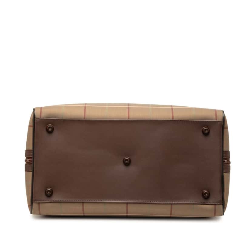 Burberry Vintage Check Canvas Boston Bag Brown Very good condition - Inside View