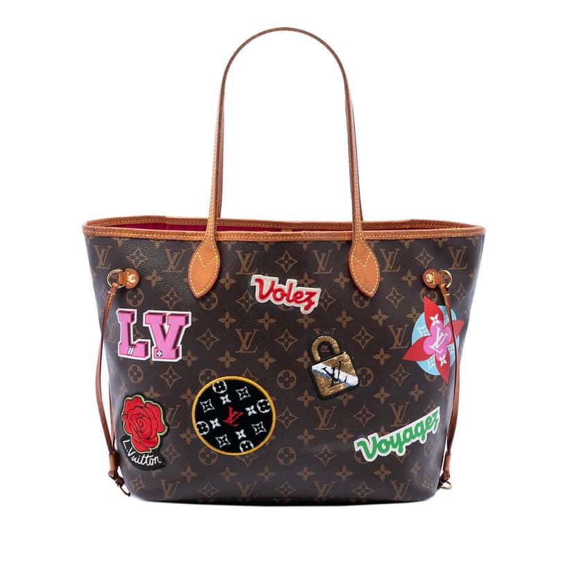 Louis Vuitton Monogram Patches Neverfull MM Brown Very good condition - Front View
