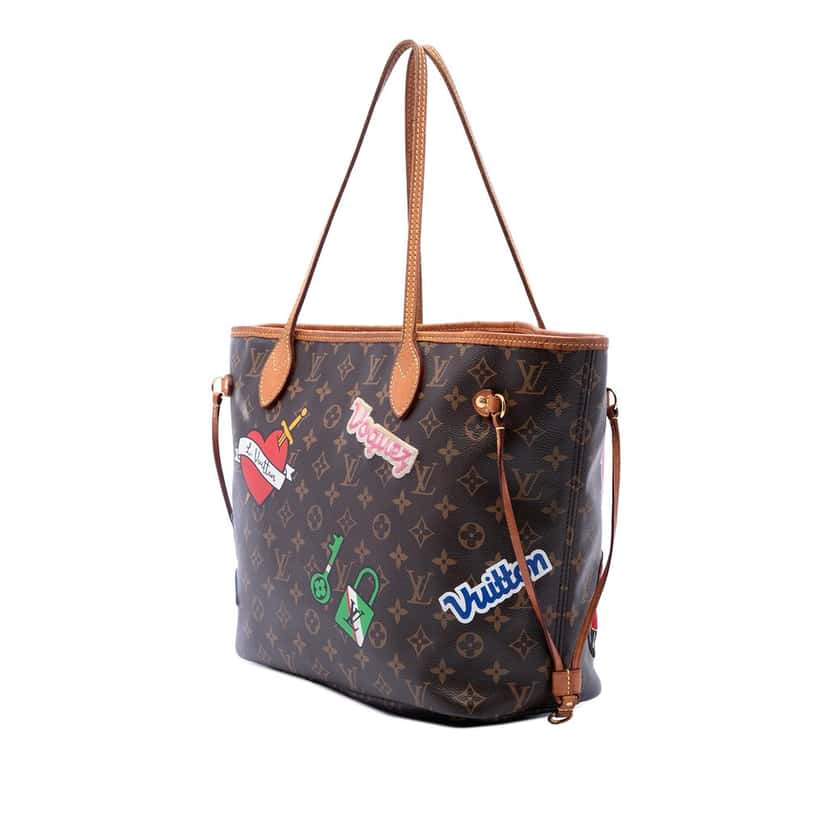 Louis Vuitton Monogram Patches Neverfull MM Brown Very good condition - Back View