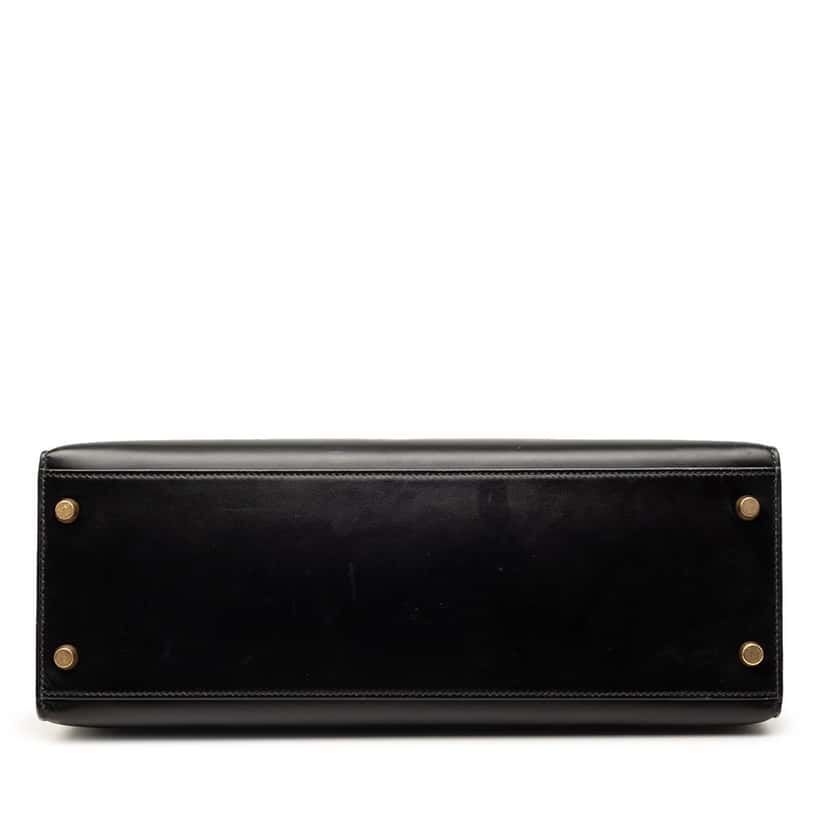 Hermès Box Calf Kelly Sellier 32 Black Leather Very good condition - Inside View