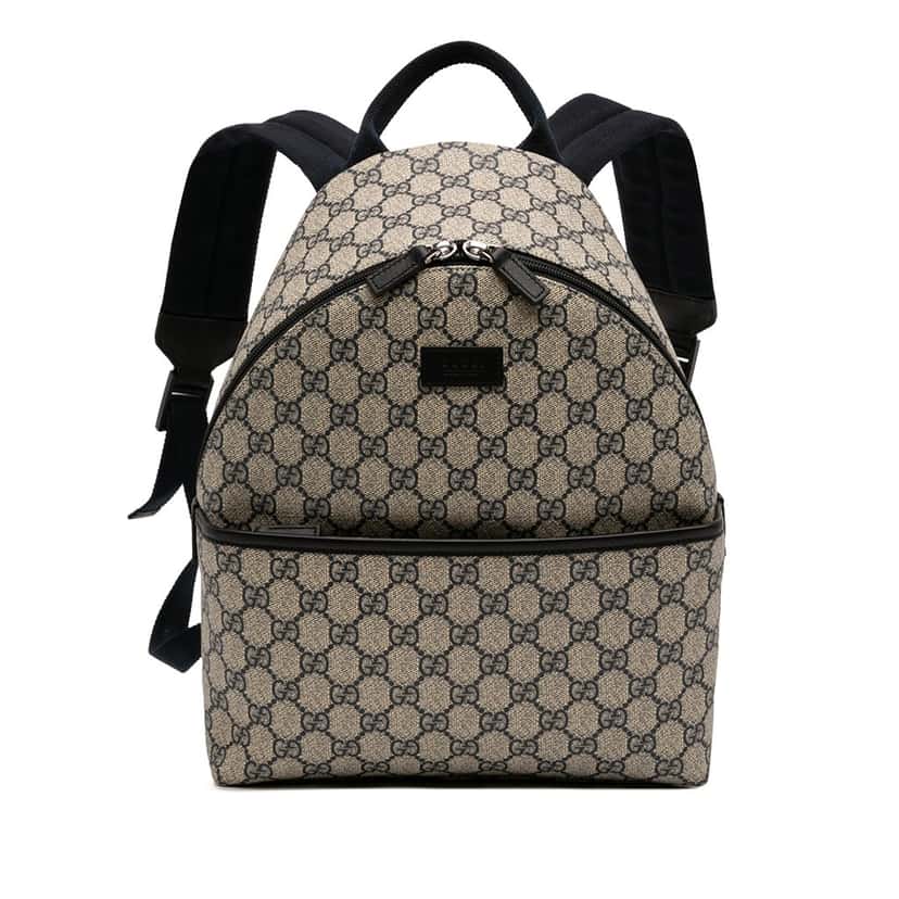 Gucci Kids GG Supreme Backpack Beige Very good condition - Front View