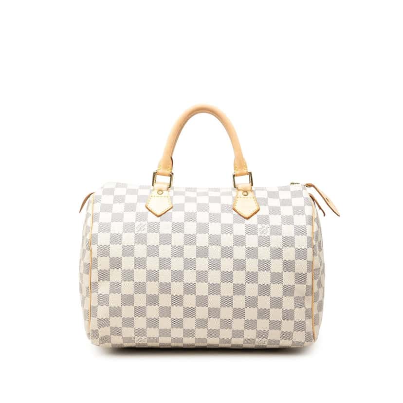 Louis Vuitton Damier Azur Speedy 30 White Very good condition - Front View