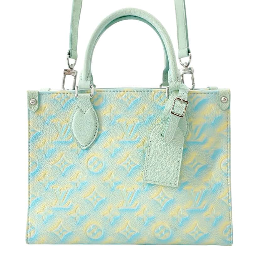 Louis Vuitton Monogram Empreinte Summer Stardust OnTheGo PM Blue Leather Very good condition - Front View