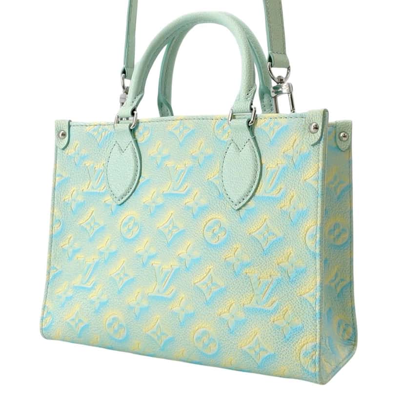 Louis Vuitton Monogram Empreinte Summer Stardust OnTheGo PM Blue Leather Very good condition - Back View