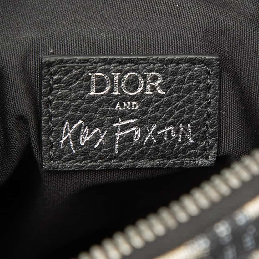 Dior Alex Foxton Oblique Canvas Saddle Crossbody Blue Very good condition - Box View