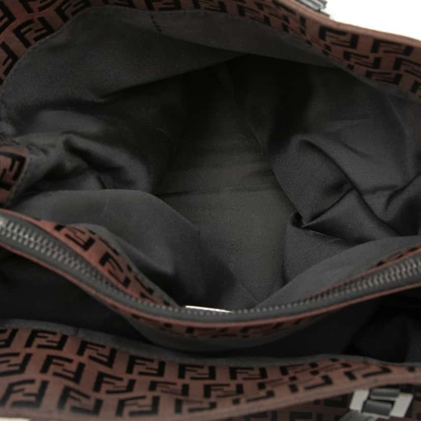 Fendi Zucchino Canvas Tote Brown Very good condition - Model View