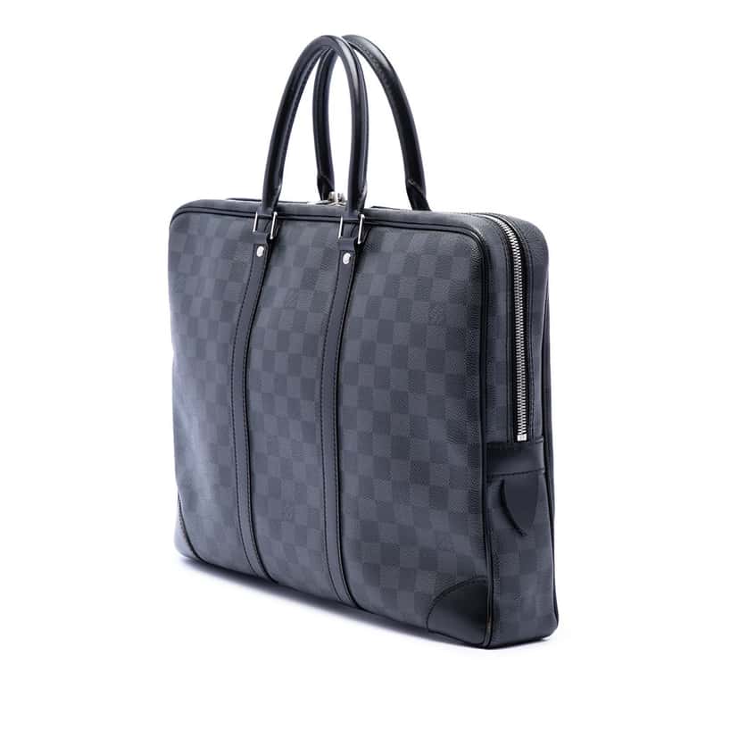 Louis Vuitton Damier Graphite Porte Documents Voyage PM Black Very good condition - Back View
