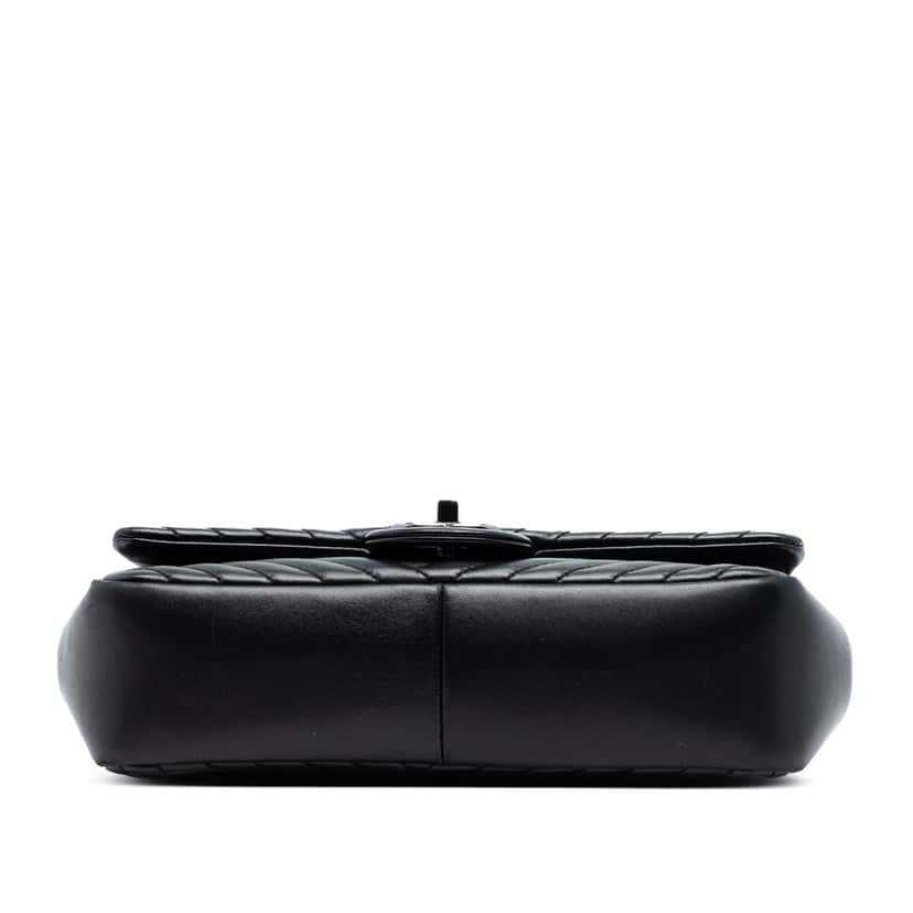 Chanel Small Lambskin CC Crossing Flap Black Leather Very good condition - Inside View