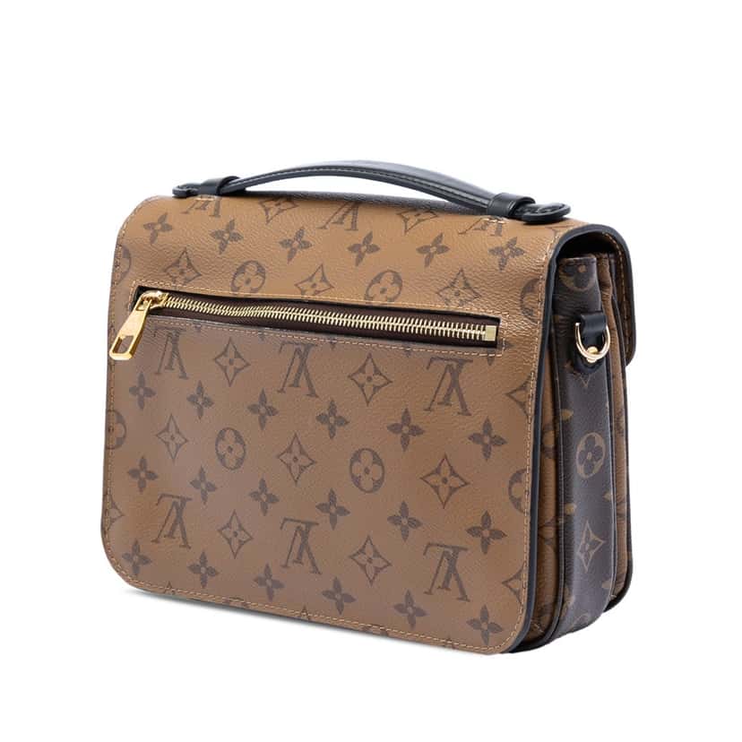 Louis Vuitton Monogram Reverse Pochette Metis Brown Very good condition - Back View