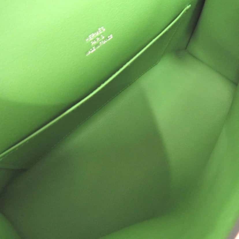 Hermès Swift Kelly Pochette 22 Green Leather Very good condition - Model View