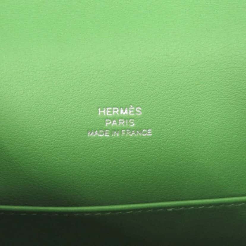 Hermès Swift Kelly Pochette 22 Green Leather Very good condition - Box View