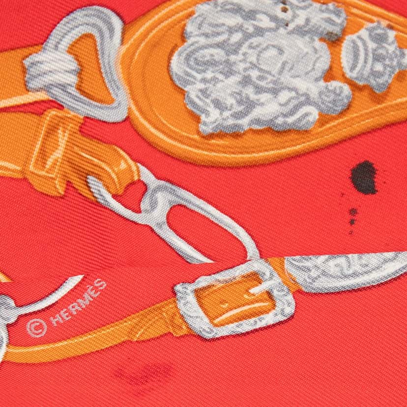 Hermès Bride De Gala Silk Twilly Scarf Red Very good condition - Box View