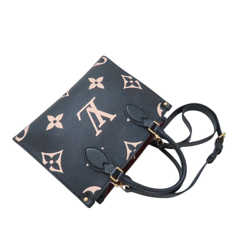 Louis Vuitton Bicolor Monogram Empreinte Giant Onthego PM Black Leather Very good condition - Back View