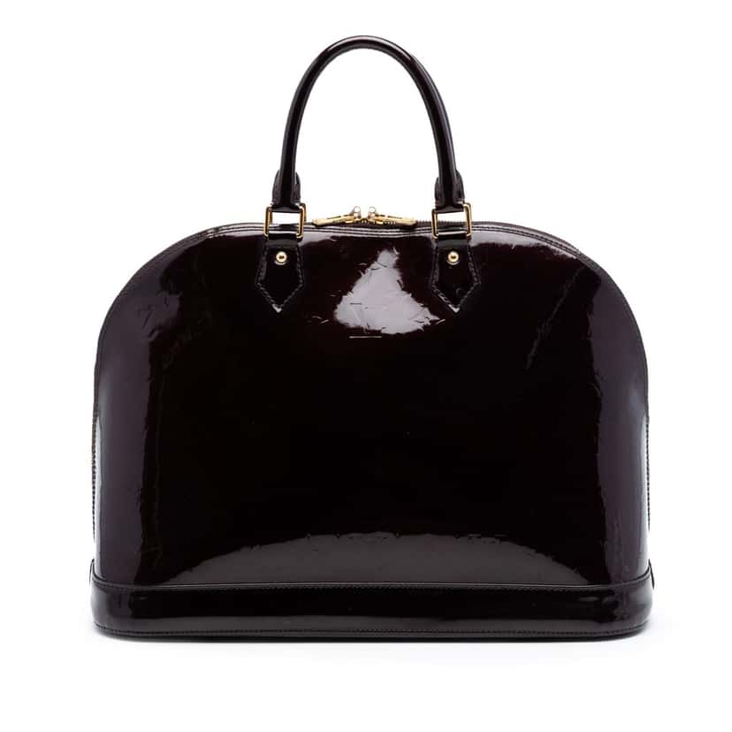 Louis Vuitton Monogram Vernis Alma GM Purple Leather Very good condition - Front View