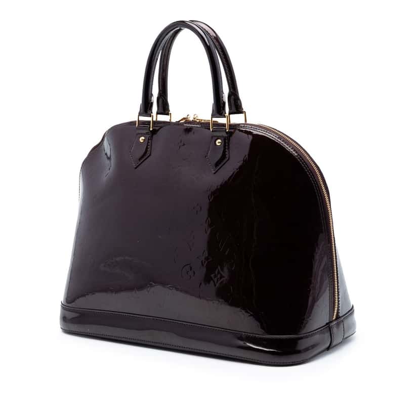 Louis Vuitton Monogram Vernis Alma GM Purple Leather Very good condition - Back View