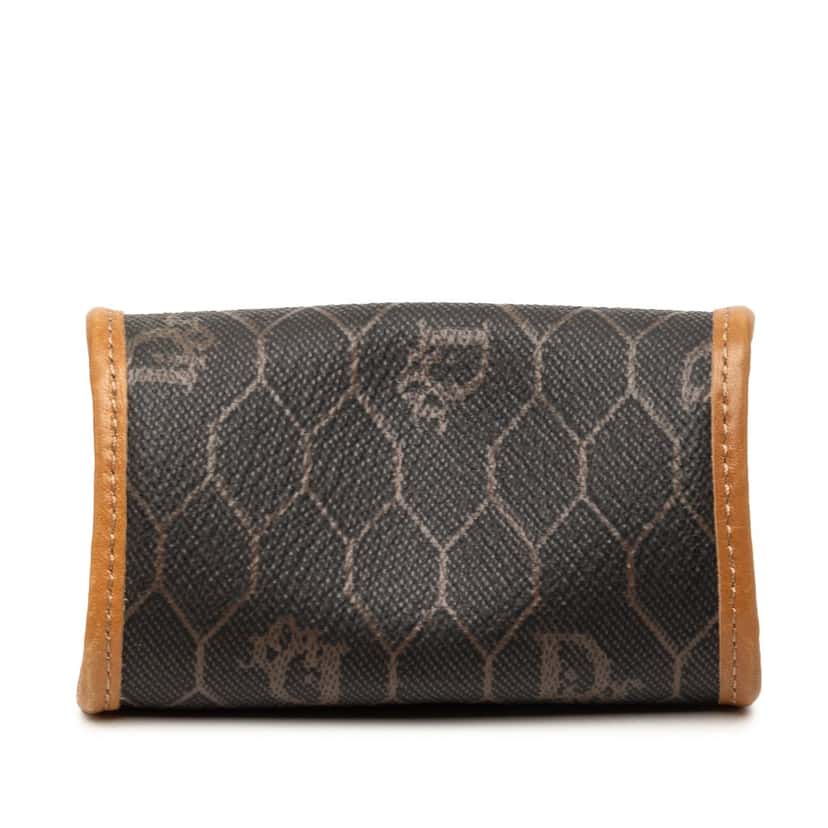 Dior Honeycomb Coated Canvas Coin Pouch Black Very good condition - Inside View