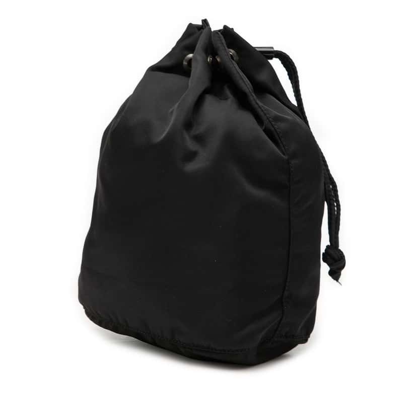 Prada Tessuto Drawstring Pouch Black Very good condition - Back View