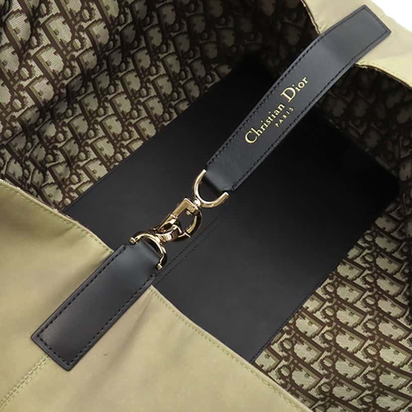 Dior Large Canvas Eiffel Tower Toujours Tote Beige Very good condition - Box View