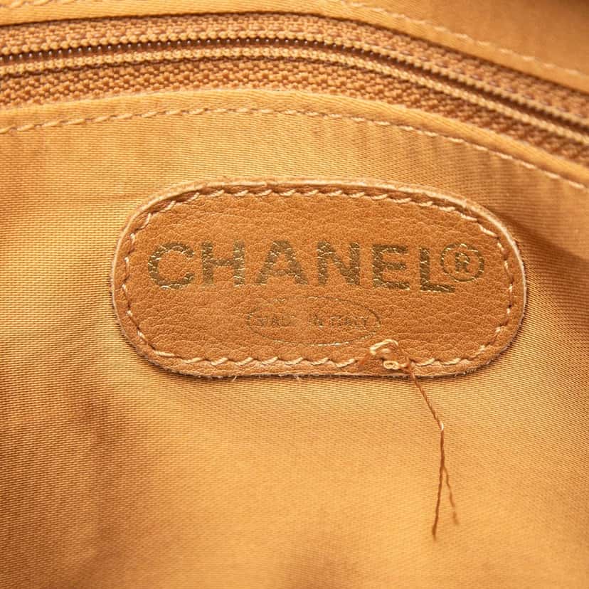 Chanel CC Caviar Chain Turn Lock Tote Brown Leather Very good condition - Box View
