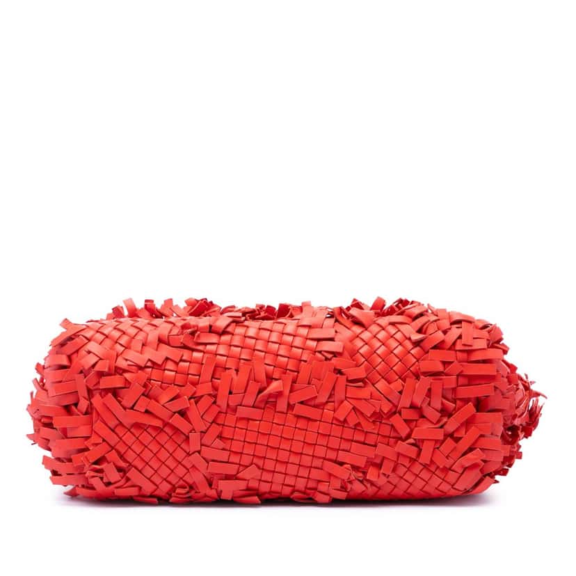 Bottega Veneta Nappa Intrecciato Patchwork Lido Fringe Tote Orange Leather Very good condition - Inside View