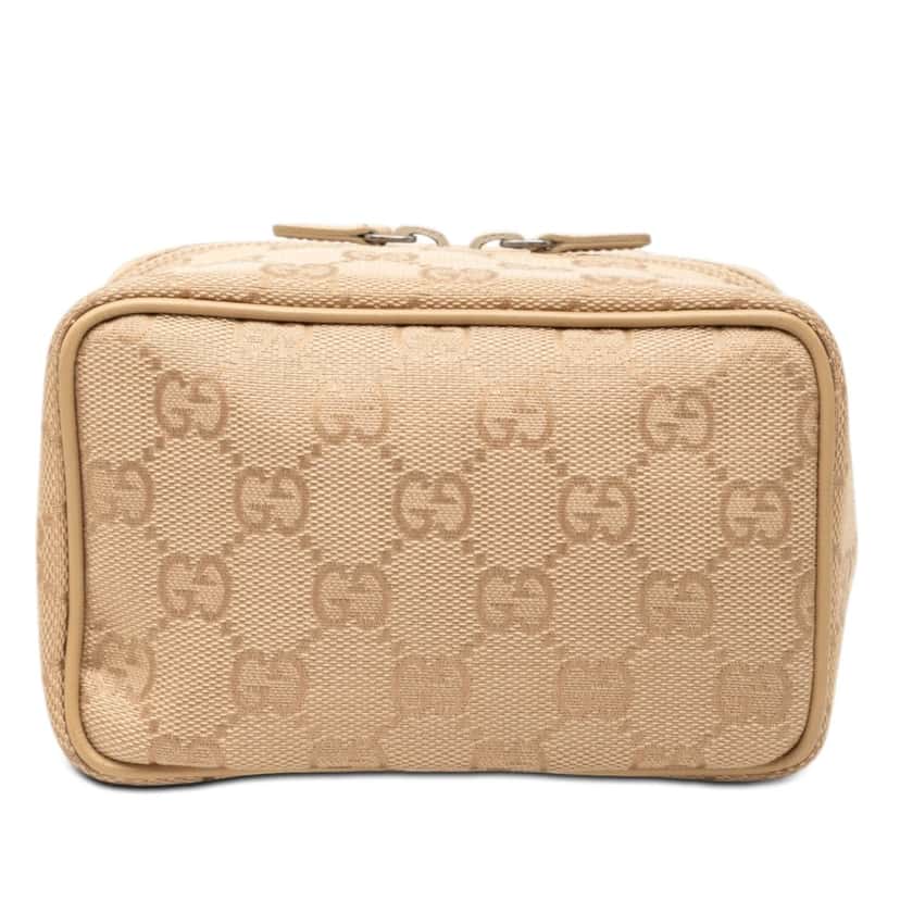 Gucci GG Canvas Drawstring Pouch Beige Very good condition - Inside View