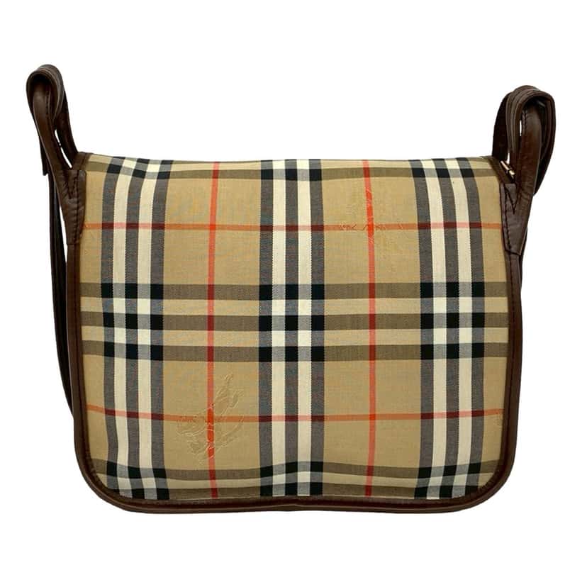 Burberry Haymarket Check Canvas Shoulder Bag Beige Very good condition - Back View