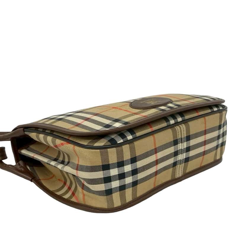 Burberry Haymarket Check Canvas Shoulder Bag Beige Very good condition - Inside View