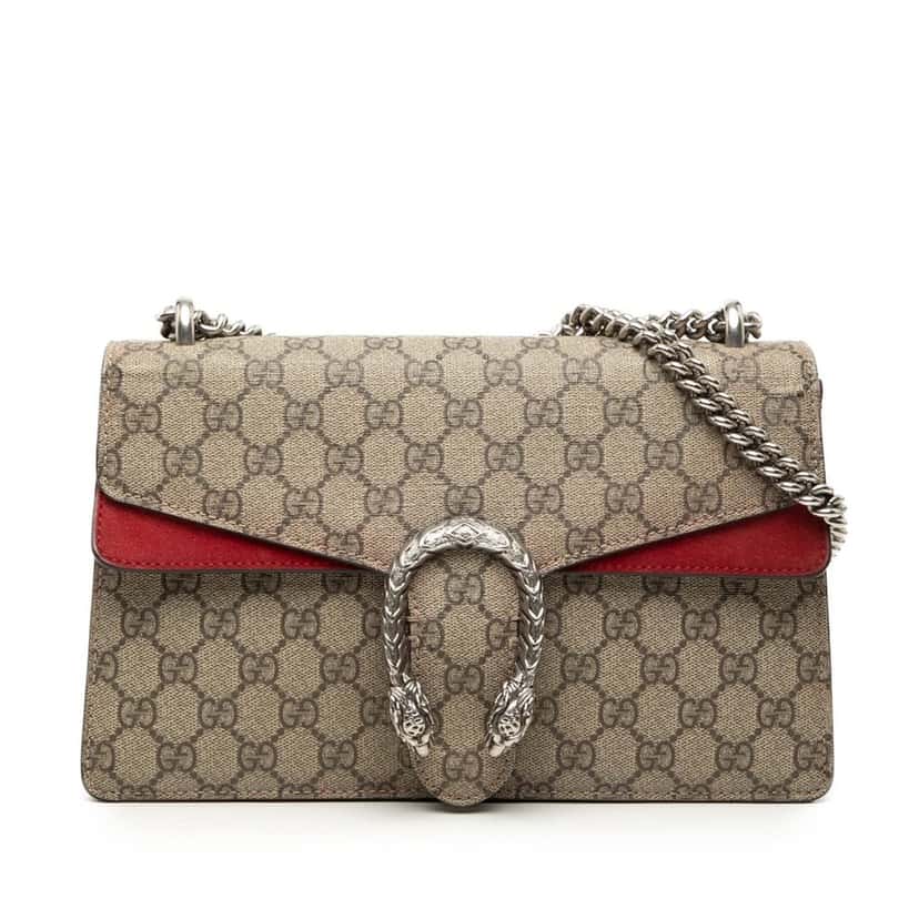 Gucci Medium GG Supreme Dionysus Shoulder Bag Beige Very good condition - Front View