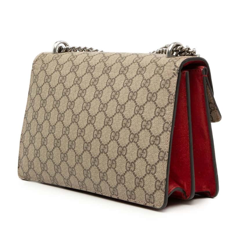 Gucci Medium GG Supreme Dionysus Shoulder Bag Beige Very good condition - Back View