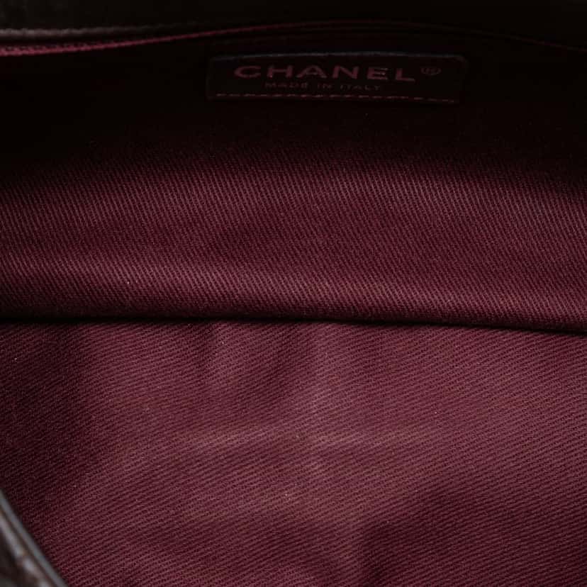 Chanel Medium Iridescent Calfskin In the Mix Flap Brown Leather Very good condition - Model View
