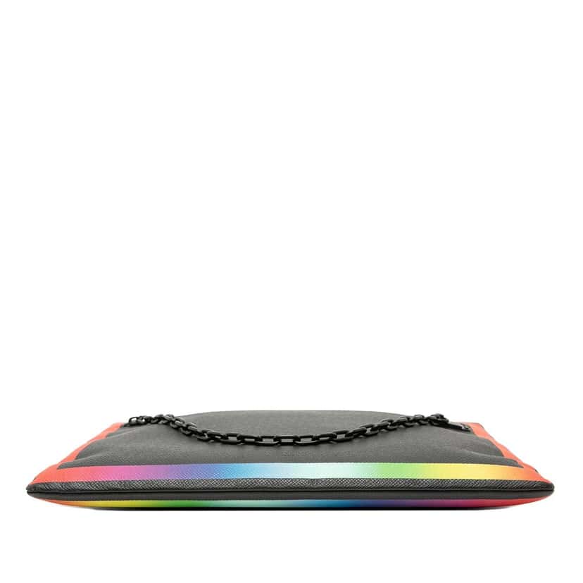 Louis Vuitton Taiga Rainbow Pochette A4 Black Leather Very good condition - Inside View