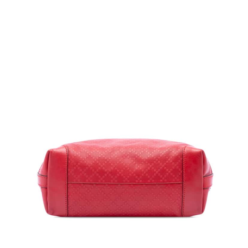 Gucci Small Diamante Leather Craft Tote Red Leather Very good condition - Inside View