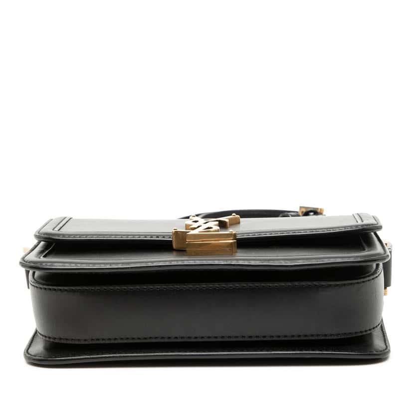 Saint Laurent Small Calfskin Solferino Satchel In Box Black Leather Never worn, with tag - Inside View