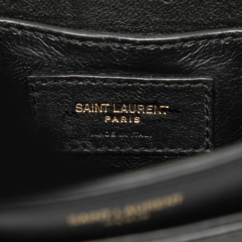 Saint Laurent Small Calfskin Solferino Satchel In Box Black Leather Never worn, with tag - Box View