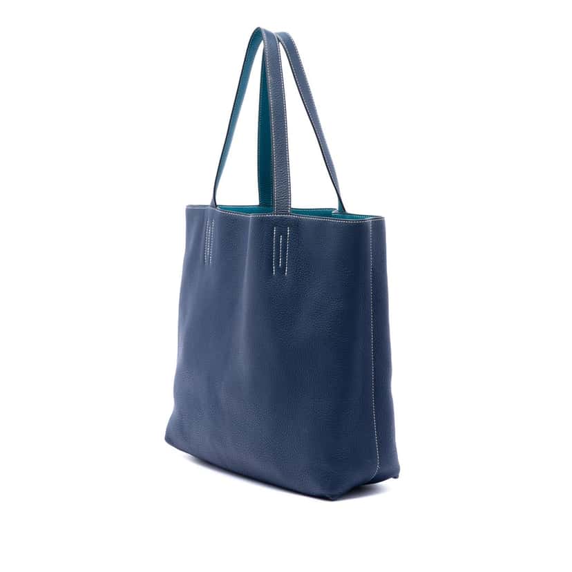 Hermès Clemence Double Sens 36 Blue Leather Very good condition - Back View