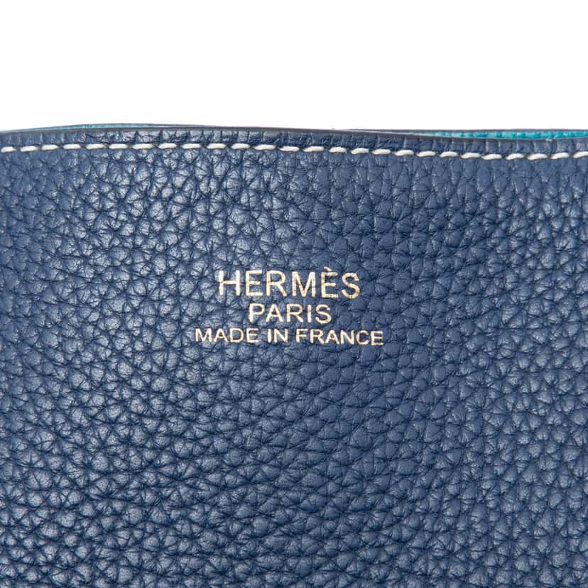 Hermès Clemence Double Sens 36 Blue Leather Very good condition - Box View