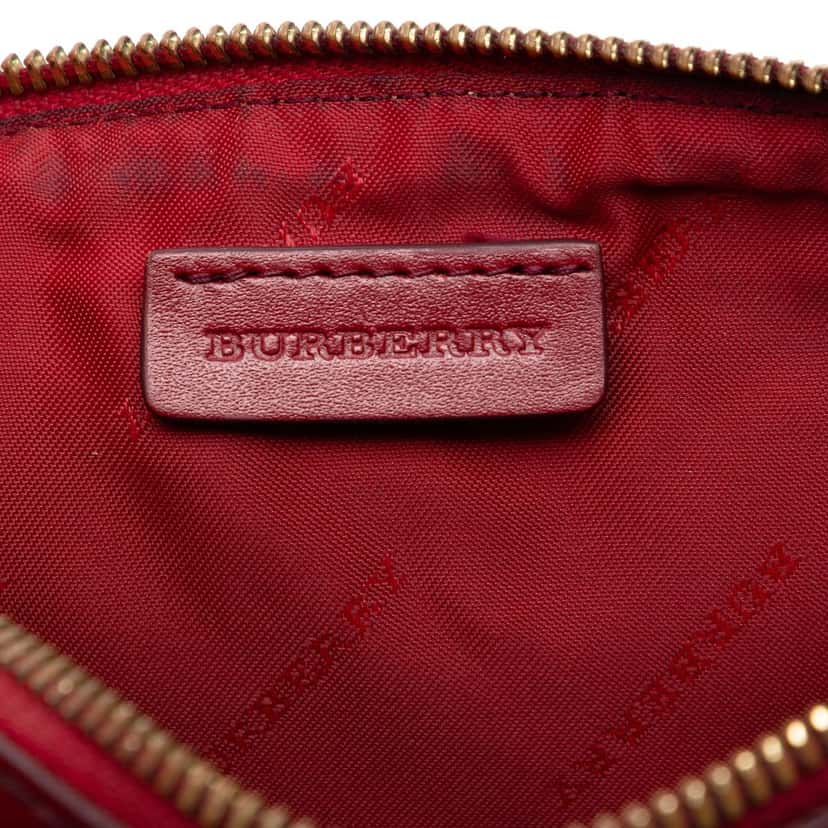 Burberry Haymarket Check Coated Canvas Peyton Crossbody Beige Very good condition - Box View