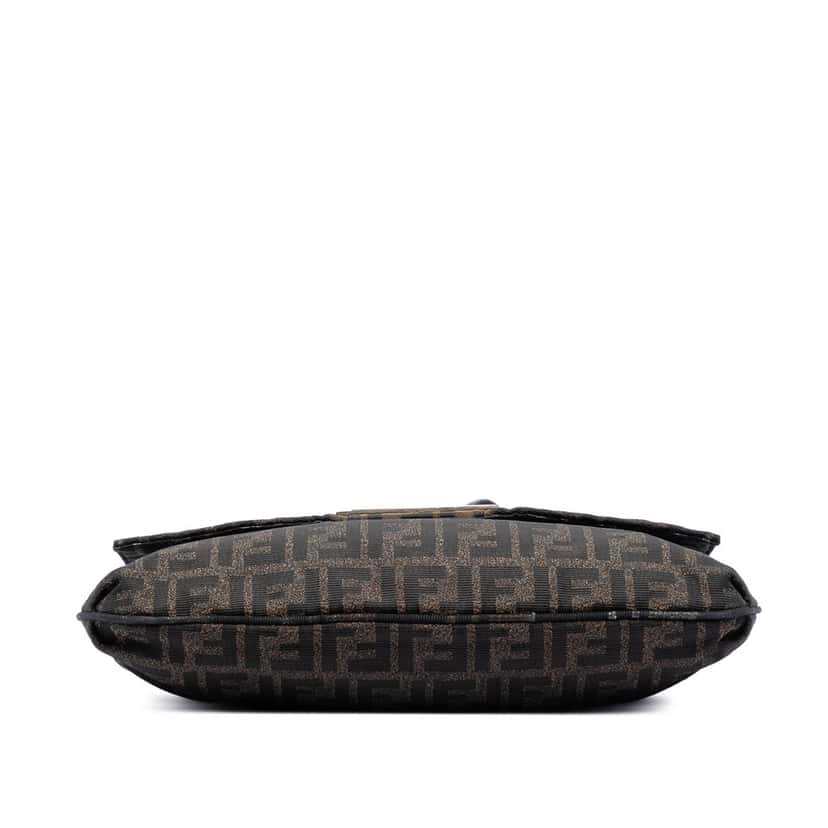 Fendi Large Zucca Canvas Mia Flap Shoulder Bag Brown Very good condition - Inside View