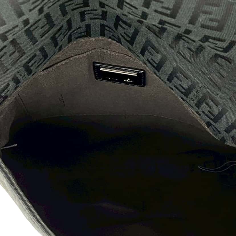 Fendi Zucchino Canvas Crossbody Black Very good condition - Model View