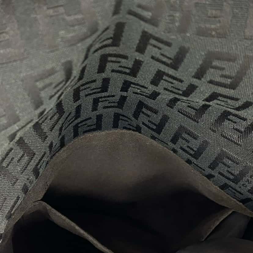 Fendi Zucchino Canvas Crossbody Black Very good condition - Box View