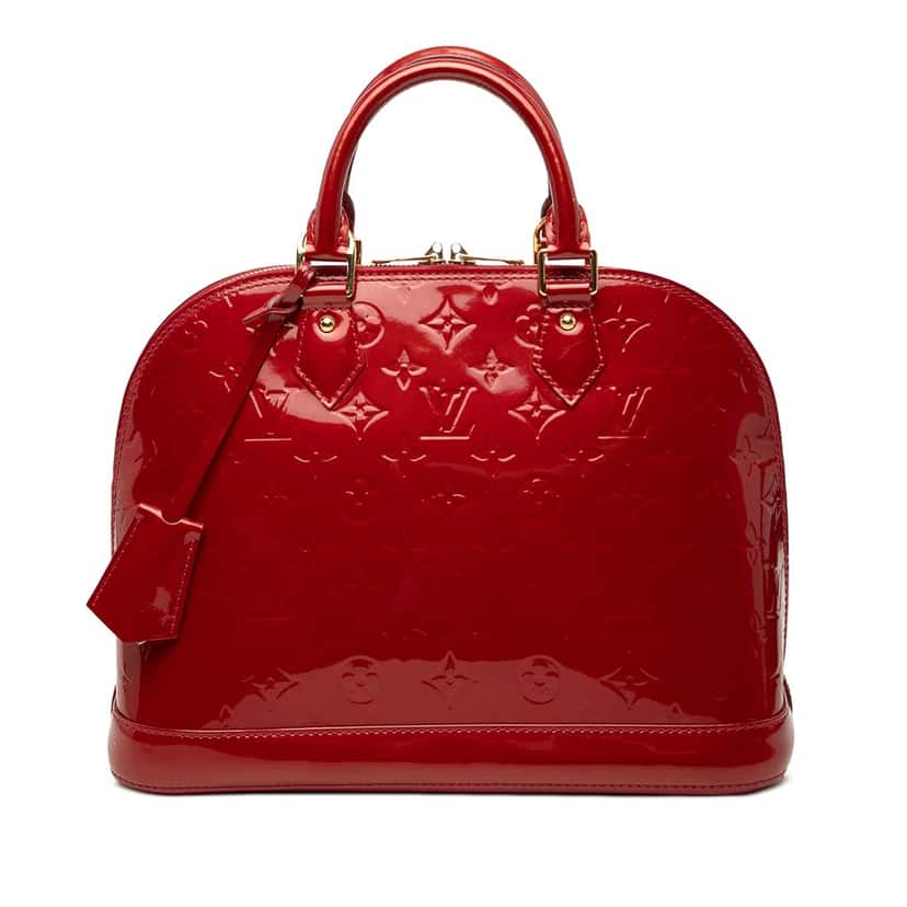 Louis Vuitton Monogram Vernis Alma PM Red Leather Very good condition - Front View