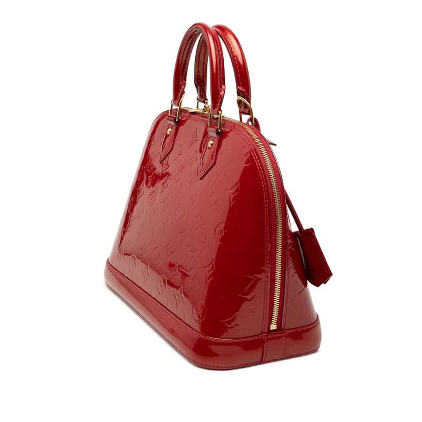 Louis Vuitton Monogram Vernis Alma PM Red Leather Very good condition - Back View